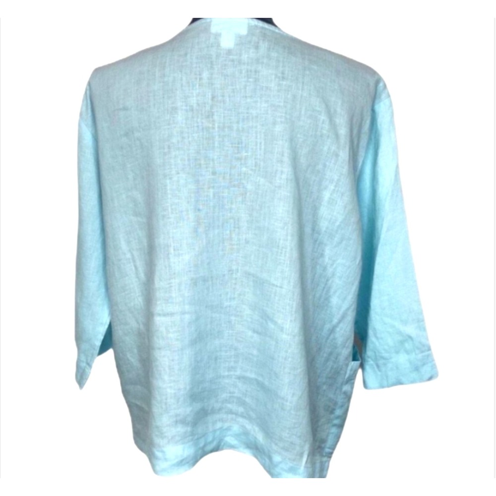 J Jill Pure Jill Womens‎ Blouse Linen Top Scoop Neck Lagenlook Small Petite - Picture 5 of 6